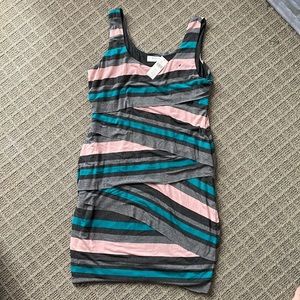 NWT Anthropologie striped Mini Dress size Large Petite